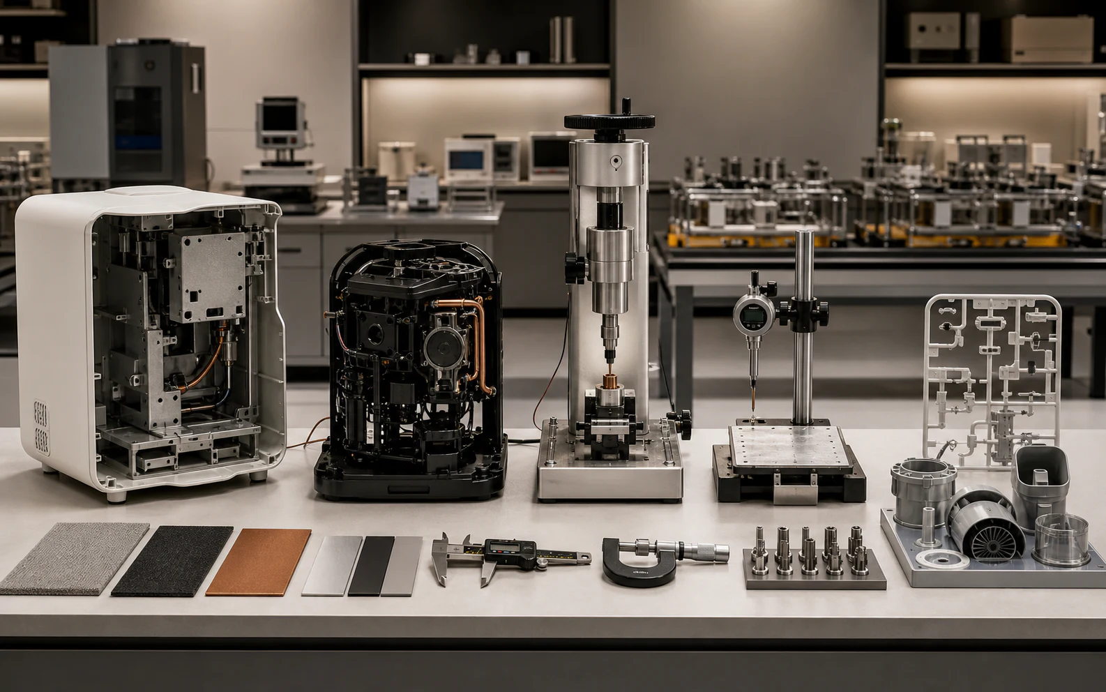 Appliance prototypes, validation fixtures, inspection tools and production-readiness samples