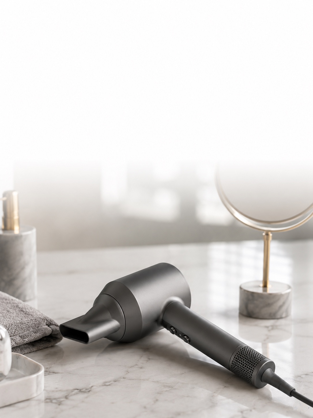 Concept view of a personal-care appliance on a vanity